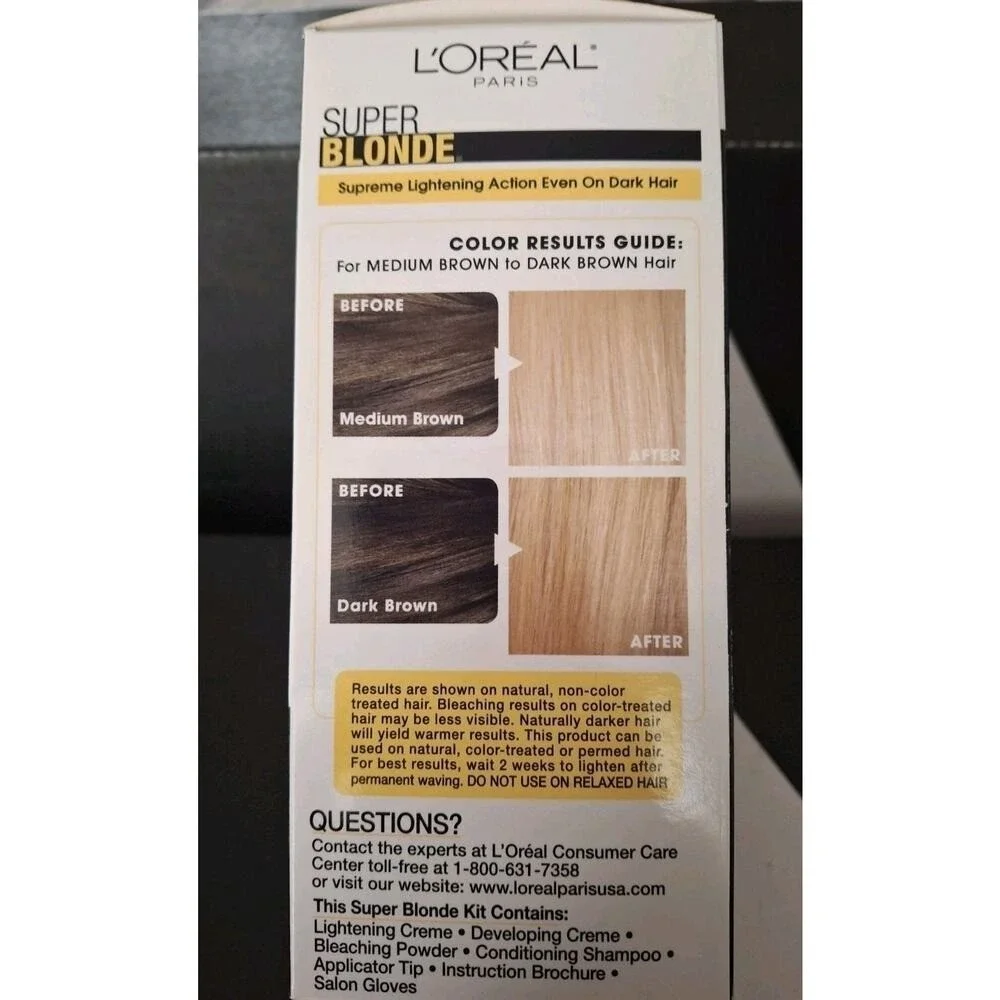 L'OREAL SUPER BLONDE 200 BEACH BLONDE LIGHTENING KIT HAIR DYE COLOR